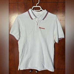 Prada Red Tab Logo Polo Shirt